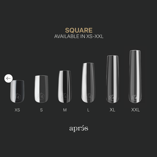 Apres Natural Extension Tip Box SQUARE 600pcs All sizes