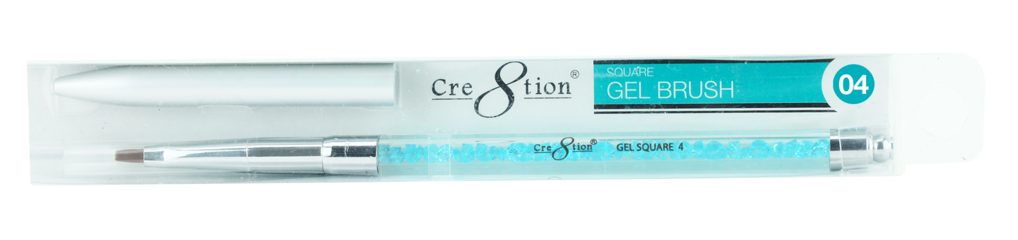 Synthetic Gel Brush - Square- Dark Brown Hair