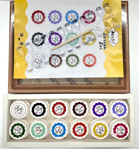 Auto-Shrink Bubble Gel - Set of 12 colors (+Base and Display frame)