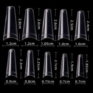 Special Shape Tip in Box  - Coffin - 01 Clear
