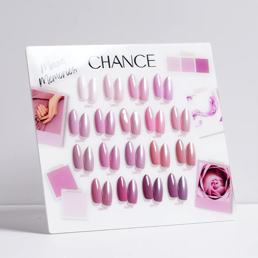 Chance Mauve Memories Collection 0.5oz - 18 Colors w/ 1 Counter Display
